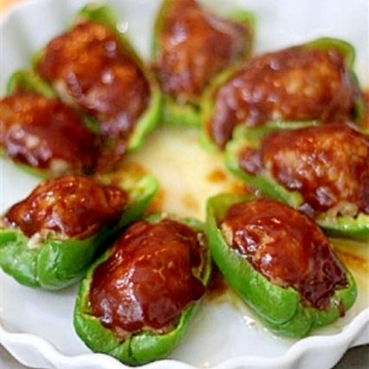 ピーマンの肉詰めを使った献立 楽天レシピ